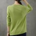 French green blouses for women o neck long sleeve short fall blouse