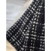 Vintage black plaid clothes For Women o neck patchwork oversize knitwear